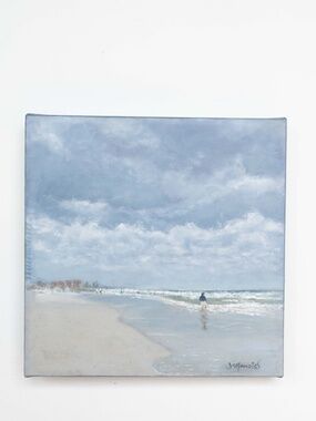 Oil painting "Clouds on Myrtle Beach"  12"x 12"